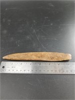 Fossilized whalebone story knife 7 3/4"