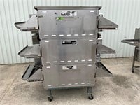 Middleby Marshall gas conveyor oven on casters