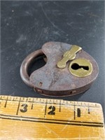 Antique Warded lever padlock, no key