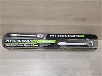 NIB Pittsburgh Click Type Torque Wrench 3/8" Drive