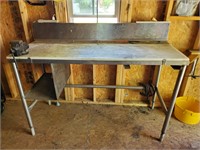 Stainless steel table and vise