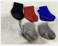 TODDLER SOCKS WITH GRIPPERS - 6 PAIRS