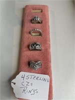 4 Sterling Rings