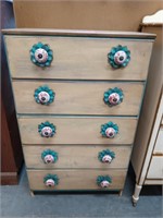 Vintage five drawer chest 43x15x26