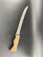 Large butcher's knife repurposed from an old wood