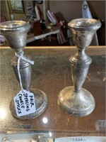 Pair of Sterling candle sticks