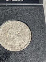 1858 Liberty Silver Quarter
