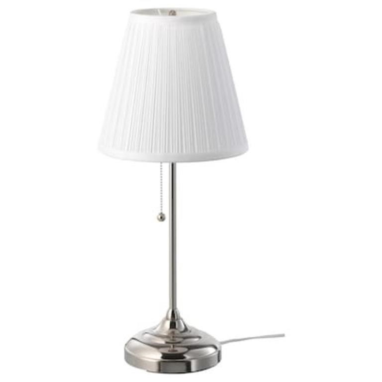 ÅRSTID Table lamp, nickel plated/white
