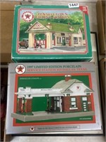 2 Texaco town filing stations porcelain