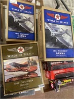 3 Texaco wings airplanes models in boxes