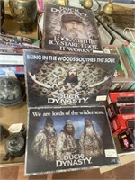 3 Duck Dynasty metal signs in plastic 12x17