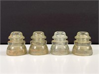 Lot of 4 Armstrong Electrical Wire Glass Insulator