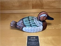 Painted Wooden Green Winged Duck
