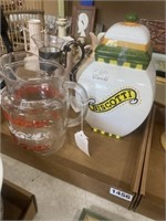 Mcm glass pitcher biscotti jar porcelain