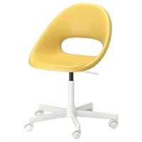 ELDBERGET / MALSKÄR Swivel chair, yellow/white