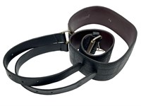Gianni Versace Two Strap Leather Belt - Vintage