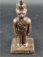 Cast iron figurine vintage, 6" tall
