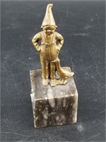 Small 3" bronze on a stone base
