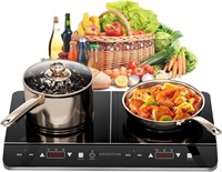 1800W Double Induction Cooktop  2x 8 Coils
