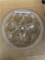 Vintage oyster plate glass