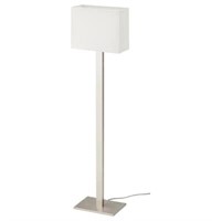 TOMELILLA Floor lamp, nickel plated/white, 150 cm)