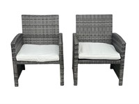 Rattan Patio Chair Set with Cushions