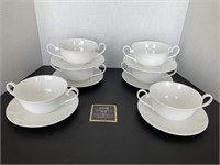 Set of 6 Queen's Fine Bone China Cups & Saucers