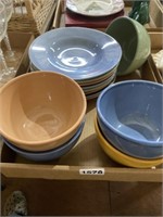 13 pc Potter Smith pottery dinnerware set
