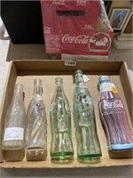 Vintage coca-cola bottle n advertisement lot