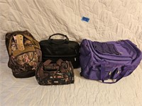 Purple Duffle Bag w/ Bags (4)