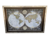 World Map Framed Graphic Art by Elizabeth Medley
