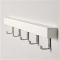 Wall/door rack with knobs, white