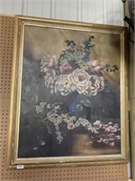 Antique oil painting artist signed 1860s as-is