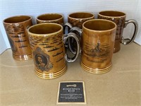 Lord Nelson Pottery Navy Mugs, Set of 6