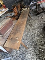 Long primitive bench antique