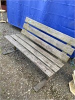 Large garden park bench