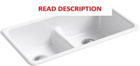 KOHLER 5312-0 Iron/Tones Sink  Large  White