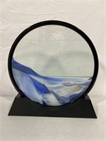 SAND IN ROUND GLASS DISPLAY 16IN WITH STAND