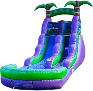 HeroKiddo 16 Purple Slide Inflatable w/ Pool