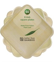50 PC EACH 6IN and 10IN PALM LEAF DISPOSABLE