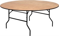Furman 6-Ft Round Wood Folding Banquet Table