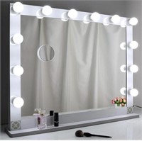 NITIN HOLLYWOOD LIGHTED VANITY MIRROR,35IN