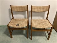 Pair of Vintage MCM Teak Dining Chairs