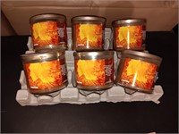 6 bath and body works leaves candles new.