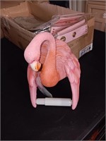 New flamingo toilet paper holder very nice.