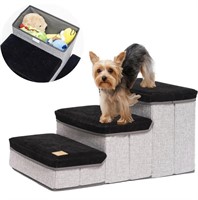 3 STEP PET STAIRS WITH STORAGE INSIDE 20 LB LIMIT