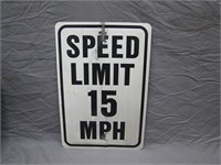 Official Retired 15 MPH Speed Street Sign