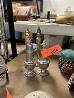 2PC SALT PEPPER SHAKERS EMPIRE PEWTER & MORE