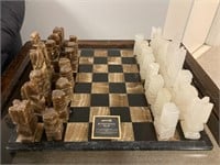 Carved Marble Chess Set
