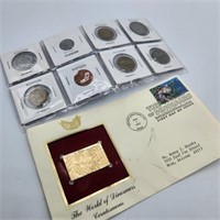 Foreign Coins w/ Gold Stamp Replica